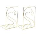 Iron Wrought Bookrack Desktop Organizer Holder Table Bookshelf Bookcase for Kids Room Vintage Flamingo Shaped