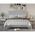 Home Design Andes Upholstered Panel Bed Silver Grey - Full