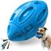 Clearance Dog Toys Under $10! SEAYI Squeaky Dog Toys for Aggressive Chewers Rubber Rugby Shape Squeaky Dog Toys Puppy Teething Toys Indestructible Dog Toys for Aggressive Chewers - Blue