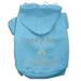Shimmer Christmas Tree Pet Hoodies Baby Blue Size Sm