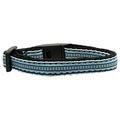 Preppy Stripes Nylon Ribbon Collars Light Blue/White Cat Safety