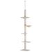 8.5 Adjustable Height Floor-To-Ceiling Vertical Cat Tree Beige