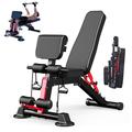 K KINGKANG Adjustable Weight Bench Utility Workout Bench for Home Gym Foldable Incline Decline Benches for Full Body Workout Maximum Weight 800 Lbs