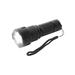 Fresh Fab Finds LED Rechargeable Zoomable Aluminum Alloy Flashlight Torch with High Low Strobe Night Light for Night Walking Adventure Searching Black - Unisex