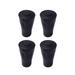 4pcs Outdoor Trekking Pole Accessories Rubber Foot Cover Pole Tip Protectors Rubber Chair Leg Caps Hiking Stuff Absorbing Adds Grip Traction Stability(Black)