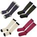 4 Pairs High Tubes Nurse Leggings Elasticity Compression Socks Badge Hiking Set-11 Men Athletic and Women