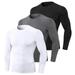 OWSOO T-shirt Workout T-Shirt Tops 3pcs Men s Sleeve Quick Dry Workout Sleeve T 3pcs Sleeve Compression Quick Dry Workout T-Shirt QISUO ERYUE BUZHI White