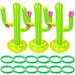 3 sets of Inflatable Cactus Toss Rings Game Floating Inflatable Rings Party Toys