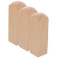 3 Pcs Engraving Material Building Blocks Unfinished Wood Block Wood Carving Tool Woodworking DIY Stamps Block