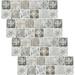 48pcs Vintage Style Tile Stickers Tile Decals Kitchen Peel and Stick Wall Tile Stickers