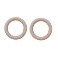 20 Pcs DIY Kids Jewelry Curtain Ring Wooden Color Craft Pieces Rings for Baby Child