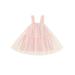 Thaisu Baby Girl Tutu Tulle Mini Dress Sleeveless Layered A-line Dress Princess Birthday Party Dress