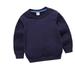 QUYUON Toddler Pullover Sweatshirts Unisex Kids Solid Cotton Thin Pullover Sweatshirt T-Shirt Toddler Baby Boys Girls Crew Neck Long Sleeve Tshirts Tops Blouse Shirts Dark Blue 9T-10T