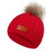 Lolmot 1-11 Years Girls Boys Kids Winter Warm Beanie Hat Knit Thick Ski Cap with Faux Fur Pompom Cute Toddler Warm Knitted Head Cap