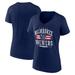 Women's Fanatics Branded Navy Milwaukee Brewers Americana Team V-Neck T-Shirt