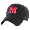 Men's '47 Black Nebraska Huskers Clean Up Adjustable Hat