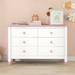 Wooden Storage Dresser with 6 Drawers, Storage Cabinet and Cute Design for kids Bedroom