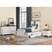 3-Pieces Set, Twin Platform Bed with Trundle and Nightstand & Dresser