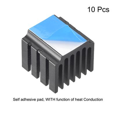 Thermal Sticky Aluminum Heatsink Electronics Cooler for MOS IC Chip Regulator - Black