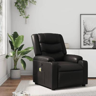 vidaXL Massage Recliner Chair Reclining Armchair for Elderly Faux Leather