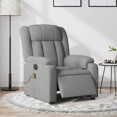 vidaXL Massage Recliner Chair Wingback Reclining Armchair for Elderly Fabric