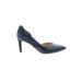 Cole Haan Heels: Pumps Stiletto Minimalist Blue Solid Shoes - Women's Size 8 1/2 - Pointed Toe