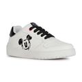 Sneaker GEOX "J WASHIBA GIRL E" Gr. 35, schwarz-weiß (weiß, schwarz) Kinder Schuhe Sneaker Slip On Sneaker, Schlupfschuh, Slipper mit Mickey Mouse Print