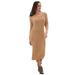 Plus Size Women's Scoop-Neck Sweater Dress by Jessica London in Brown Maple (Size 26/28)