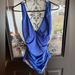 J. Crew Swim | J Crew Swim One Piece Size 10 D Cup Ruched Tank Blue V Cut | Color: Blue | Size: 10