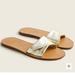 J. Crew Shoes | J.Crew Twisted-Leather Flat Sandals In Metallic, Gold 9.5 | Color: Gold | Size: 9.5