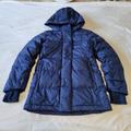 Athleta Jackets & Coats | Athleta Girl Snow Day Down Jacket Navy Blue Size Medium 8-10 Fleece Lined | Color: Blue | Size: Mg