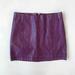 Free People Skirts | Free People Aubergine Purple Vegan Leather Mini Skirt | Color: Purple | Size: 10