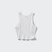 Women's Ribbed Cropped Tank Top | Light Gray | 2XS | UNIQLO US