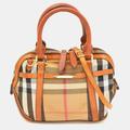 Burberry Bags | Burberry Beige/Brown House Check Fabric And Leather Orchard Bowler Bag | Color: Brown | Size: Os