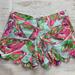 Lilly Pulitzer Shorts | Lilly Pulitzer In The Vias Buttercup Jewel Tone Tropical Print Shorts Womens 000 | Color: Blue/Pink | Size: Xxs