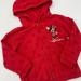 Disney Shirts & Tops | Disney Parks Minnie Mouse Zip Up Hoodie Bows Make Me Happy Girls 24 Mo | Color: Red | Size: 24mb