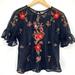 Anthropologie Tops | Anthropologie Mauve Cadiz Black Lace Embroidered Blouse | Color: Black | Size: S