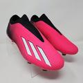 Adidas Shoes | Adidas Soccer Cleats Mens 10.5 Pink Speedportal.3 Firm Ground Knit Laceless Logo | Color: Pink | Size: 10.5