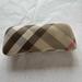 Burberry Accessories | Burberry Nova Check Plaid Glasses Clamshell Case W/Burberry Imprint Inside | Color: Cream/Tan | Size: Os