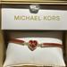 Michael Kors Jewelry | Michael Kors Red And Gold Heart Slider Bracelet | Color: Gold/Red | Size: Os