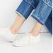 Madewell Shoes | Madewell Mwl Sidewalk Low-Top Sneakers White Leather Size 6.5 Like New. | Color: White | Size: 6.5