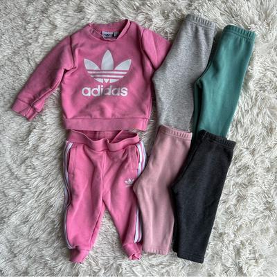 Adidas Bottoms | Adidas Oshkosh Baby Girl's Clothing Lot Size 12 Months | Color: Blue/Gray/Red | Size: 12mb