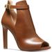 Michael Kors Shoes | Michael Kors Brown Lawson Open Toe Bootie New Size 7 | Color: Brown | Size: 7