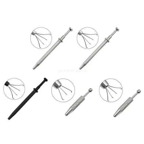 4 Prongs Diamond Claw Tweezers Grabber Standard Pick-up Tool IC Chip Metal Grabber Cotton Grabber Stainless Steel Dropship