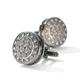 Men's cufflinks light luxury rhinestone gray round shirt cuff nails