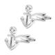 Men's tie clip cufflinks silver anchor cufflinks glossy pure metal cufflinks men's cufflinks