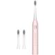 ARTSZY Electric Toothbrush USB Rechargeable with Replacement Toothbrush Heads 5 Modes Washable Ultrasonic Whitening Tooth Brush for Adult (Color : Pink)