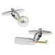 Sports Series Cufflinks 28 Design Options Football Design Cufflinks (Metallic Color: 19) ()