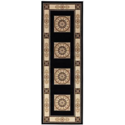 Läufer NOURISTAN "Shindand", schwarz, B:80cm H:8mm L:240cm, Polypropylen, Teppiche, Orient Optik, strapazierfähig, pflegeleicht, robust Image