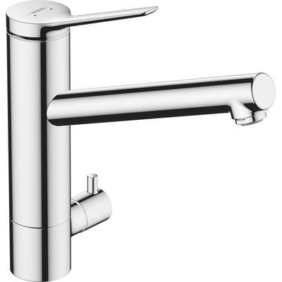 Küchenarmatur HANSGROHE "Zesis M33", silber (chrom), H:265cm T:26cm, Armaturen, 200 Geräteabsperrventil CoolStart 1 Stra